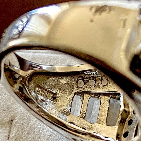 Signed Sterling Silver 925 Vintage Smoky Quartz Ring Size 7 - Picture 6 of 6